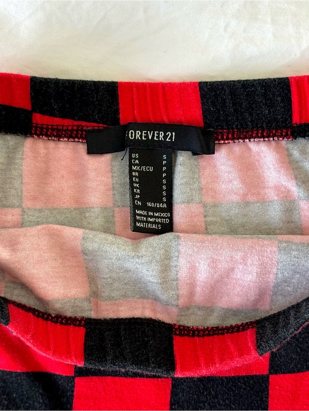 forever 21 red and black checkered tube top - Picture 3 of 3